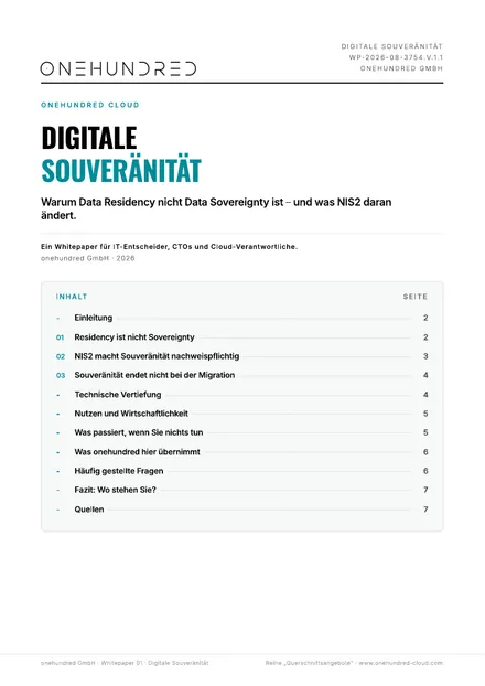 Titelseite des Whitepapers Digitale Souveränität